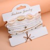 DATOA Shell Ankle Bracelet Set for Women Boho Beaded Stackable