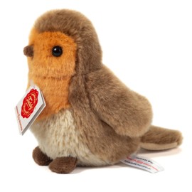 Teddy Hermann 94171 Robin 15 cm, Cuddly Toy, Plush Toy with Recycled Filling