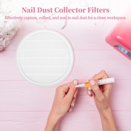 Nail Dust Collector Filter Replacement Nail Dust Collector Filters - 4 Pcs Non-Woven Replacement Cartridges, Reusable Replacement Filters