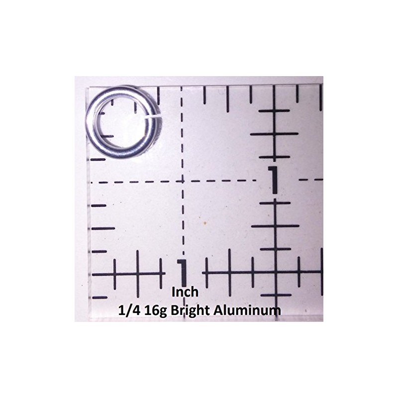 Green Anodized Aluminum Jump Rings 150 1/4 16g Saw Cut