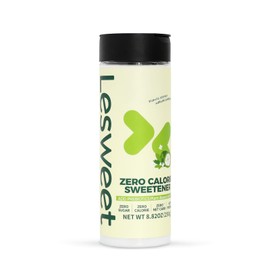 Lesweet Zero Calorie Sweetener, Erythritol Sweetener, Add Prebiotics, Sugar Substitute, Stevia Powder, Keto Friendly, Gluten Free, 8.82 Ounce