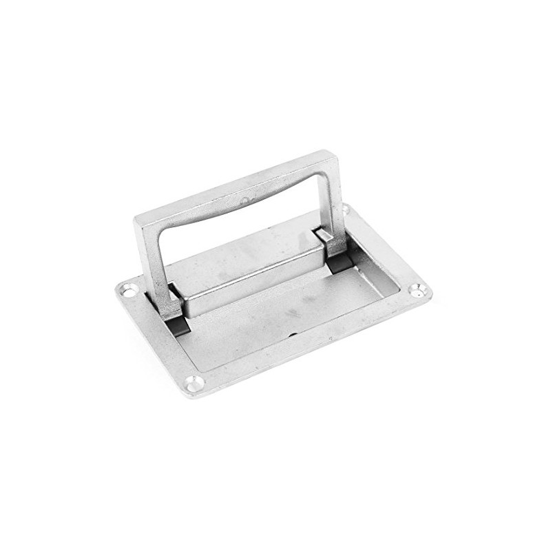 sourcing map Cupboard Door 11x7cm Metal Recessed Flush Sliding Carry
