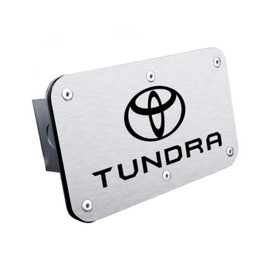 Au-TOMOTIVE GOLD Dual Logo Trailer Hitch Plug for Toyota Tundra (Brushed Chrome)