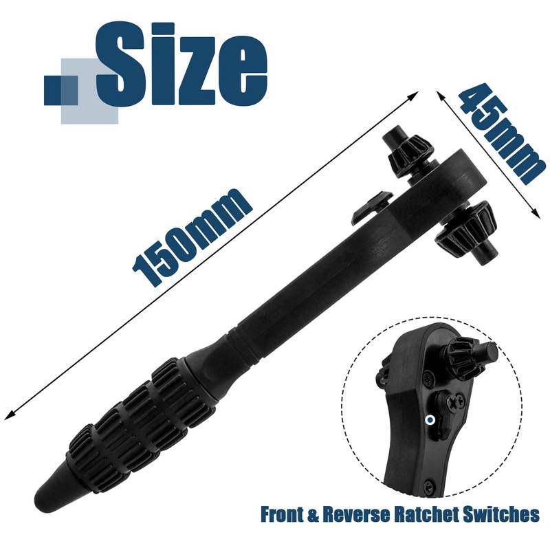 Bestgle 2 in 1 Drill Chuck Ratchet Screwdriver Wrench Universal