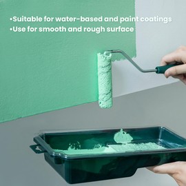 CoatPro Twools 60 Pack 4 Inch Microfiber Paint Roller Covers with 2pcs Anti Rust Metal Roller Frames, Professional Grade Painting Tools for Walls, Ceilings, Furniture