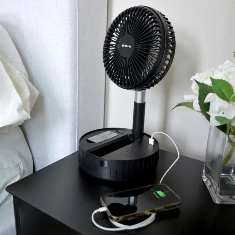 4Patriots Telescopic Compact Rechargeable Fan With Remote Control