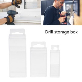 Transparent Drill Bit And Milling Cutter Storage Box With Telescopic Feature For Easy Organization And Access