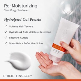 Philip Kingsley Re-Moisturizing Conditioner Hydrating and Nourishing for Curly, Frizzy, Wavy, Dry Hair, Hydrates, Tames, and Smooths, 75ml
