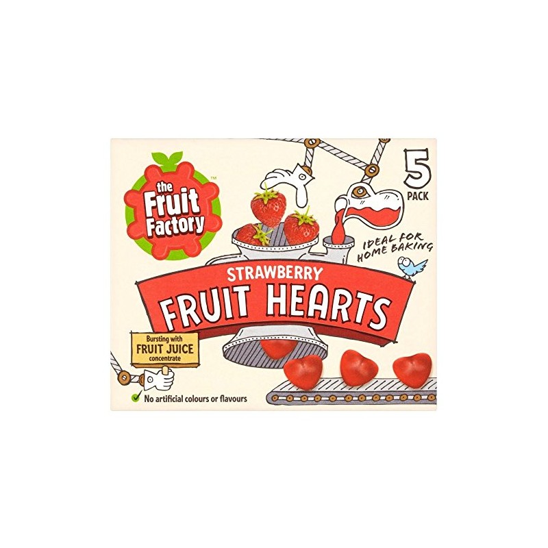 The Fruit Factory Strawberry Fruit Hearts (5x20g) - Pack of