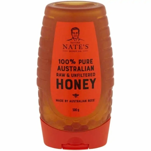 Nature Nate’s 100% Pure Australian Raw & Unfiltered Honey 500g