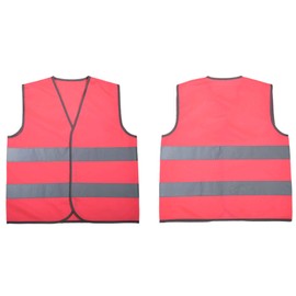 Pink High Visibility Vest for Children Kids High Hi Vis Safety Vests Unisex Children's Safety Clothes Reflective Gear Jacket in the Dark for 2-4 Years Boys Girls Gift Play Outside Ride Bike
