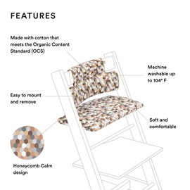 Tripp Trapp Classic Cushion, Icon Grey - Pair with Tripp Trapp Chair & High Chair for Support and Comfort - Machine Washable - Fits All Tripp Trapp Chairs