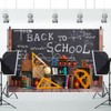 ChloropLastid 8x6ft Back to School Backdrop Math Class Blackboard Bookshelf