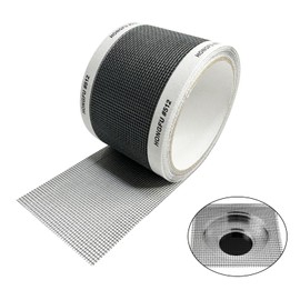 Huakaile Floor Drain Sticker 2 in x16 Ft, Self-Adhesive Disposable Hair Drain Catcher Mesh Stickers, DIY Drain Cover for Linear Shower Drains Bathroom Bathtub Kitchen Sink (1 Roll)