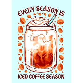 Iced coffee funny High Quality Metal Fridge Magnet 3 x 4 8509