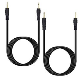 Seadream 2Pack 2.5mm Mono Male to Male Audio Cable TS (2 Conductor) (6FT M to M)