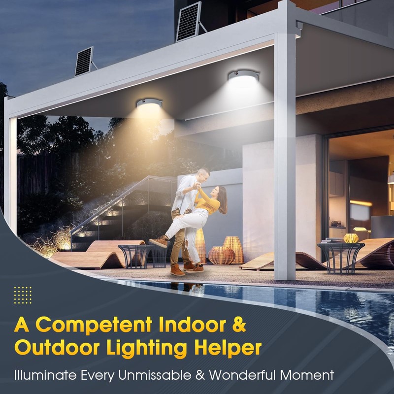 SunBonar Solar Lights Indoor Home, Daytime Dimmable Ceiling Light with