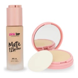 Maquillaje Pink Up Mate Cover 12h + Polvo Mineral Cover