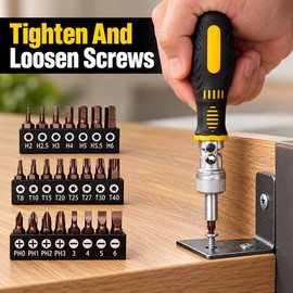72-Tooth Dual-Way Ratcheting Screwdriver Set – Magnetic Multi-Function Hand Repair Tool for Home Appliances and Furniture