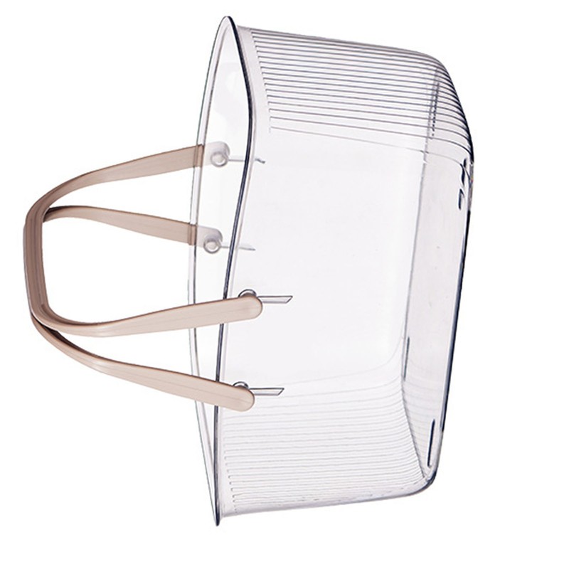 Clear Shower Storage Basket with Handle Drainage Holes Lightweight Shower
