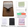 MECCANIXITY 17 Keys Thumb Piano, Brown Mini Portable Finger Piano