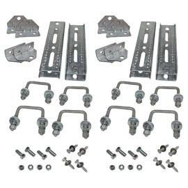 8 Pack 8" Galvanized Swivel Top Bunk Bracket Kit with Hardware for Boat Trailer, fits 2x3 Cross Members, Heavy Duty (8 Pack)