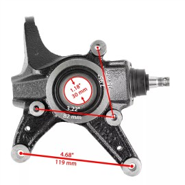 Caltric Front Left Right Steering Wheel Knuckle for Honda TRX420FM Rancher 420 2007-2013