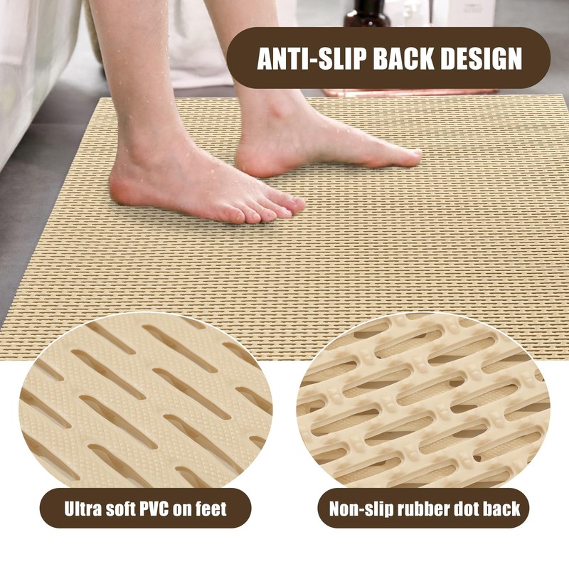 HOMBYS 58 x 32 Extra Large Shower Mat for Shower