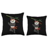 Cartoon Ninja Panda Playful Character For Kids Throw Pillow