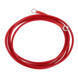 VekAuto 1 Pcs Battery Inverter Cable 10 AWG Gauge 8FT 3/8" Lug 5/16" Lug Battery Cable Universal for Car Vehicle Boat RV Solar Tinned Copper Red