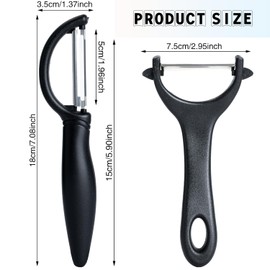 3PCS Vegetable Peeler Potato Peelers for Kitchen, I and Y Type Peeler Stainless Steel Blades, Kitchen Fruit Peeler, Non-Slip Handle Peeler, Sharp Blades