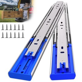 TP-LAIE 26 Inch 200lbs Soft Close Heavy Duty Drawer Slides, Side Mount Rails Full Extension Ball Bearing Cabinet Tool Box Runners Tracks Glides (1 Pair, with M4 Screws)