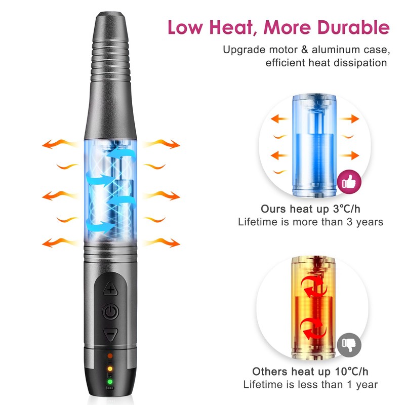 COSLUS Nail Drill Electric Nail Files with 45 Kits, Cordless