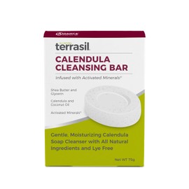 terrasil Calendula Soap Bar - Relief for Irritated & Itchy Skin, Sensitive Skin, Sores, Hives, Anti-Itch Soap, Natural & Gentle for Adults & Kids, Dermatologist Tested & Hypoallergenic Approved (75g)
