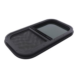 RV Window, Vertical Slider Teardrop Style Camper Windows Replacement, 12"W X 22"H Trailer Window with Mesh Window And Mounting Trim Ring, RV Windows for Pickups Modified Vehicles etc