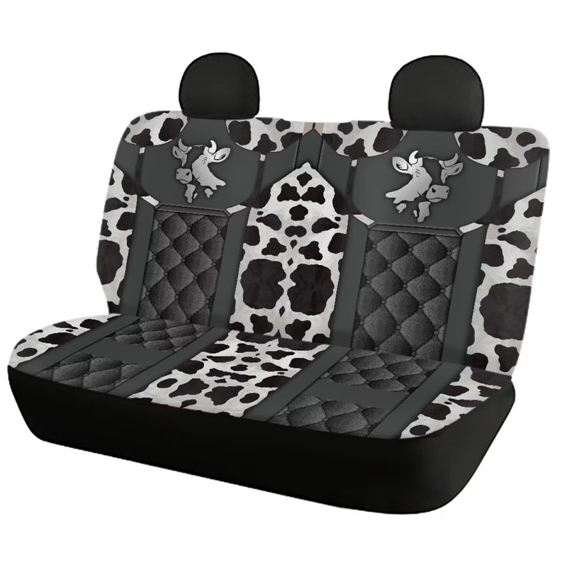 Howilath Cow Print 4 Pieces Car Seat Covers Full Set
