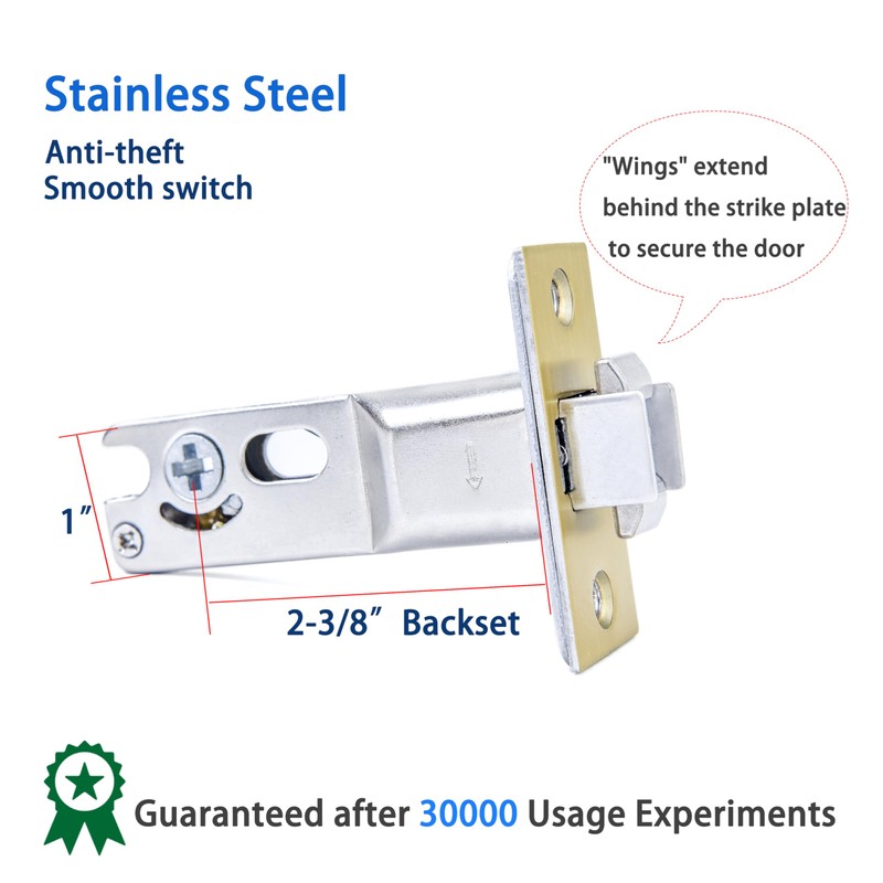 Dontay Pocket Door Lock with Key, Contemporary Entrance Sliding Barn
