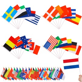 Flags, RosyFate 24 countries flags of the world, flags, flags of the world flags, mini hand-held flags, party decorations, festival celebrations