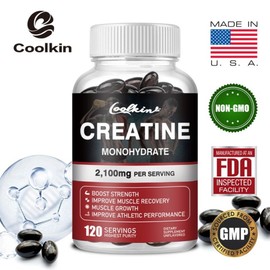 Creatine Monohydrate 2 100mg - Muscle Health Men's Health Energy & Endurance, 2 Count, 60 Tablets / 크레아틴 모노하이드레이트 2 100mg - 근육 건강 남성 건강 에너지 및 지구력, 2개, 60정