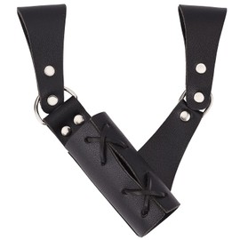 GORGECRAFT Renaissance Leather Sword Holster Right Hand Sword Sheath Belt Medieval Sword Frog Holster Sword Holder for Dagger Knight Pirate Cosplay Costume Full Grain Leather, Black