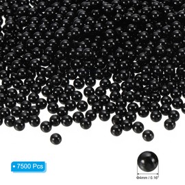 PATIKIL 7500 Pieces Vase Fillers Pearls, 4 mm Vase Filler Pearl Bead Vase Centerpieces Floating Pearl Bead No Hole for Vase Decoration, Black