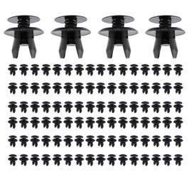 Yuiturt Pack of 100 Mounting Clips Trim Clips for VW T4/T5, Car Push Locator Buckle Clip for Interior Trim Door Panel Clips, 70186729901 701867299 Black
