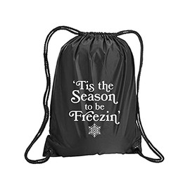 zerogravitee Tis The Season To Be Freezin Cinch Pack in Black - Small 14x18