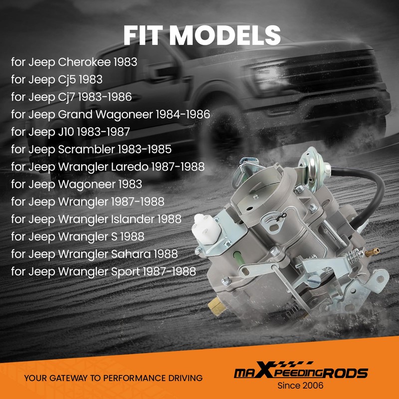 maXpeedingrods 2-Barrel Carburetor for Jeep BBD 6 CYL 4.2L 258CU