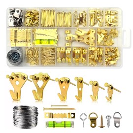 Picture Hanging Kit 302 PCS, Picture Hangers, Wall Hanging Kit, Picture Hanging Hardware, Picture Hanging Wire, Frame Hanging Hardware, Nails for Hanging Pictures, Plate Hangers for The Wall