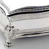 Elegance Silver Plated Square Victorian Jewelry Box