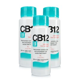 CB12 Mild Mint Safe Breath Oral Care Agent, 250 ml (Pack of 3)