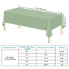 2 Pcs Sage Green Tablecloth Plastic 54 ×108 Inches Rectangle