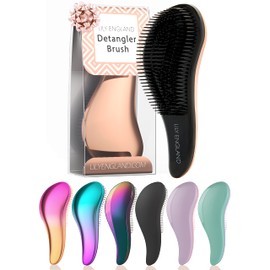 Detangle Hair Brush for Curly Hair, Straight, Dry & Wet Hair - Detangling Hair Brush for Thick Hair & Fine - Curly Hair Brush for Kids, Women, & Toddlers - Vegan Detangler Hair Brush by Lily England