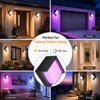 Meevt Outdoor Wall Lights, Square, 1 Pack, 1200LM RGBCW Smart